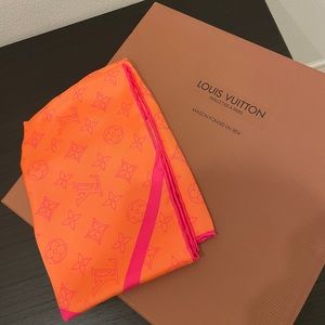 Louis Vuitton Robert Wilson Silk Scarf Orange